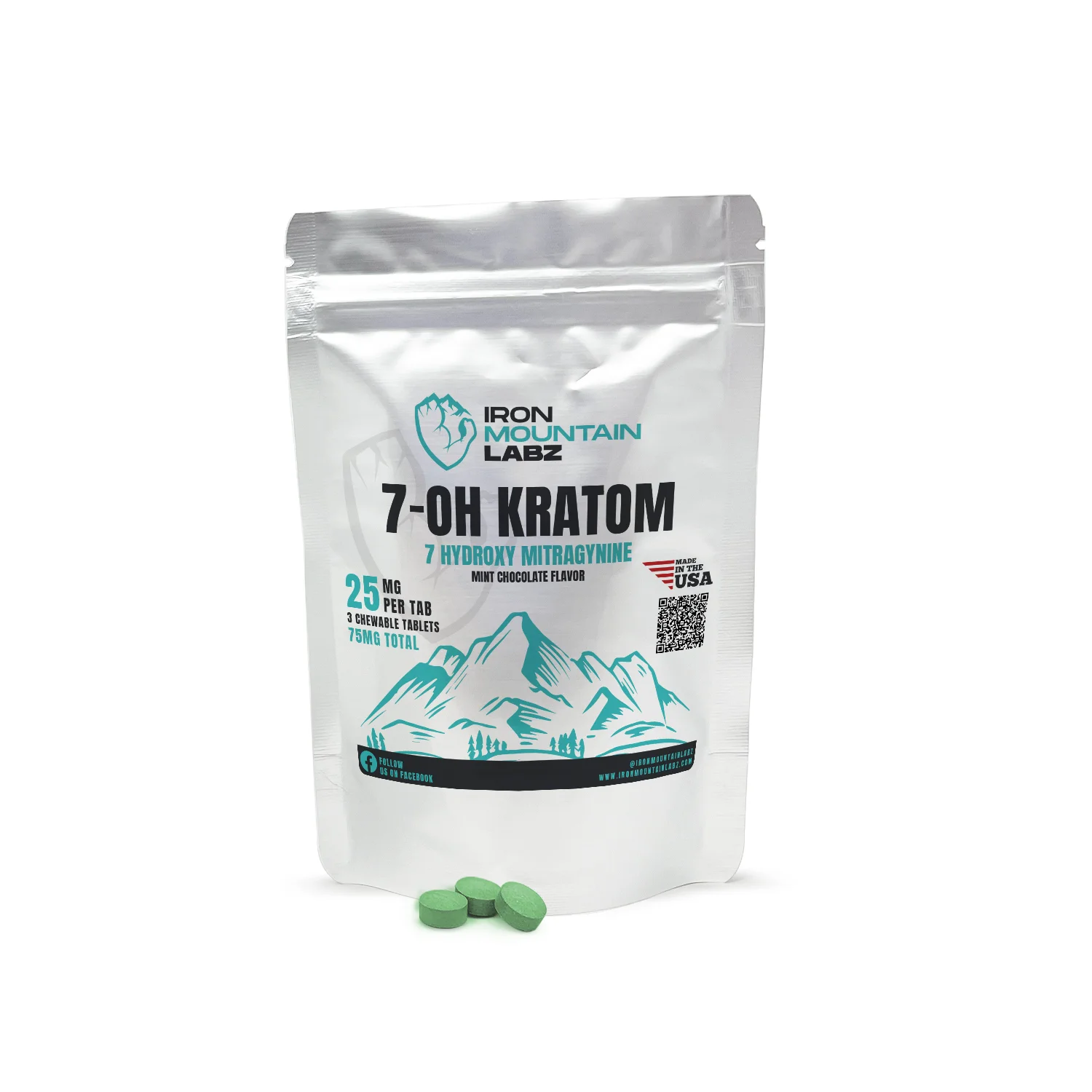 7-OH (Hydroxymitragynine) Kratom Tablets For Sale - 25mg Tabs