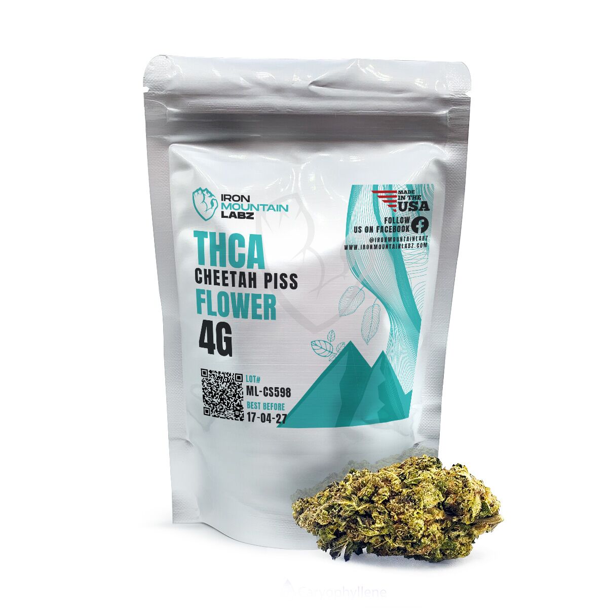 THCA Cheetah Piss Flower for Sale - 50/50 Hybrid - USA-Made